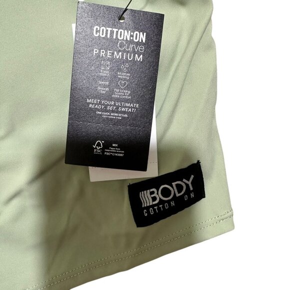 Cotton On Women Size 14 (US) Pistachio Green Crop Top Cut Out Back Crew Neck NWT - Picture 4 of 7